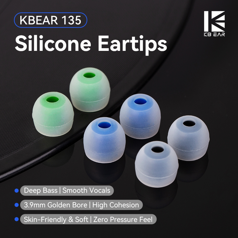 KBEAR 135 Silicone Eartips 3.9 - đánh giá và giá In Ear Monitor Iem