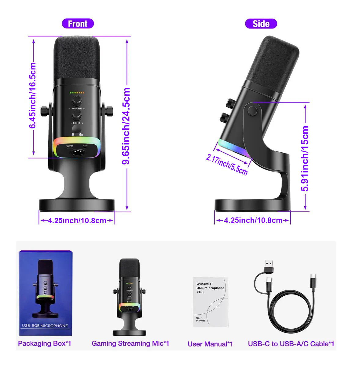 USB/XLR Dynamic Microphone for - đánh giá và giá Gaming Headset Rgb