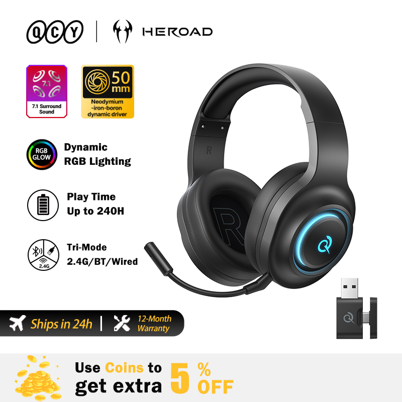 QCY Heroad V200 Gaming Headset - đánh giá và giá Gaming Headset Rgb